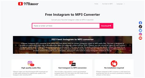 Best Instagram to MP3 Converter Online